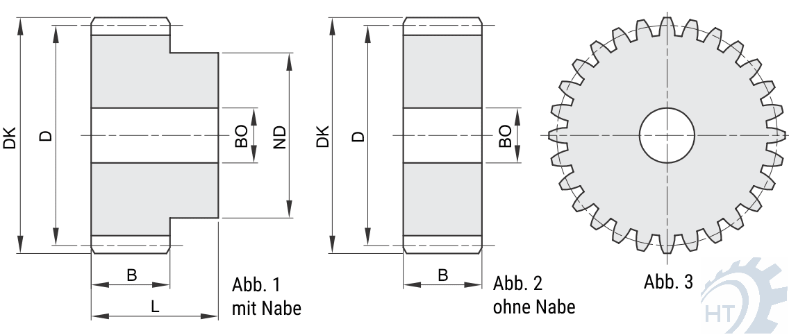 Stirnrad/Zahnrad Stahl Modul 1
