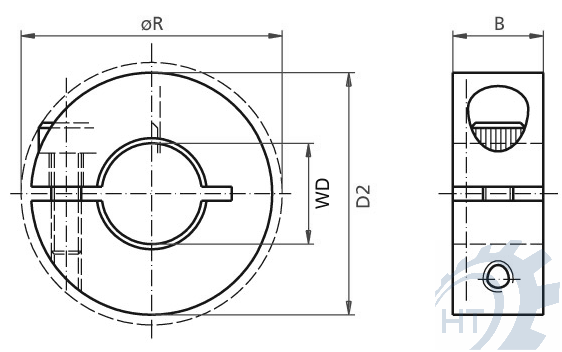 Klemmringe geschlitzt Stahl brüniert